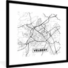 MuchoWow® Gerahmtes Poster Velbert - Karte - Stadtplan Produktbild-Vorschau 1