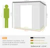 Outsunny Abri de jardin en métal 2,5 m² facile à monter, Voir les images du produit 5