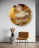 Leinwandbild rund Goldenes Frauenporträt – G. Klimt 40x40 Produktbild-Vorschau 3