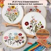 INF Kit Ricamo a Mano Fai-da-Te - 3 Set Motivi Floreali, Anteprima dell’immagine prodotto 8