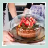 Relaxdays Tortenplatte, Glasdeckel, Kuchenplatte, hält Produktbild-Vorschau 2