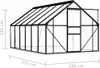 vidaXL Gewächshaus mit Fundament Anthrazit Aluminium 7,03 Produktbild-Vorschau 12