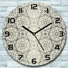 Wanduhr aus Glas Rund fi 30 Königlich Gelb Quarz Deko Produktbild-Vorschau 1