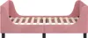 vidaXL Kinderbettgestell mit Kopfteil Rosa 80 x 160 cm Samt Produktbild-Vorschau 6