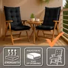 Gartenstuhl Hochlehner Auflagen Set 2x 50x120 cm Graphit – Produktbild-Vorschau 5
