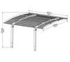 A technical drawing with dimensions of an aluminum carport. Podgląd zdjęcia produktu