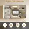 INONEFT Spiegelschrank mit LED Beleuchtung und Steckdose, Produktbild-Vorschau 4