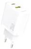 DUDAO Dudao A26TEU Adapter 25Watt GaN 1xUSB-C 1xUSB-A Hvid Voir les images du produit 1