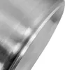 A close-up view of the brushed metal surface and curved edge of a large catering pot. Produktbild-Vorschau