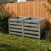 Doppelter Metallkomposter Garten 1408L Komposter Produktbild-Vorschau 1