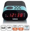 Lenco CR-07 Blu - Radiosveglia FM con sleep timer e doppio Anteprima dell’immagine prodotto 2
