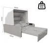 Garten-Loungesofa 2-Personen mit Sonnendach - Polyrattan Produktbild-Vorschau 11