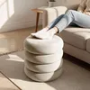 Samt-Polsterhocker mit Stauraum 42 cm SNUGGO Creme Produktbild-Vorschau 4