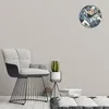 Wanduhr aus Glas Rund fi 30 Kontrast Blumen Quarz Deko Produktbild-Vorschau 2