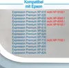 A list of Epson printer models compatible with a product. Produktbild-Vorschau