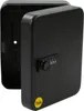 A black Yale key safe with a combination lock is shown with its door open. Náhľad obrázku produktu