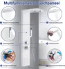 A diagram illustrating the features of a multifunctional shower panel. Náhled obrázku produktu