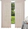 2 Stück Boho Modern Vorhange Spitze Verdunkelungsvorhang Produktbild-Vorschau 1