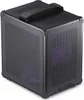 A black computer case with a handle on top, shown from a slightly elevated front-right angle against a white background. Podgląd zdjęcia produktu
