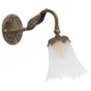 Wandleuchte Messing massiv Glas Floral verstellbar Produktbild-Vorschau 8