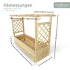 holz4home® Pflanzkasten XL mit Dach aus Tannenholz inkl. Produktbild-Vorschau 7