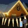Peviasot 10M LED Eisregen Lichterkette LED Solar Eiszapfen Produktbild-Vorschau 10