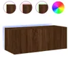 TV-Wandschrank mit LED-Leuchten Braun Eichen-Optik 80x35x31 Produktbild-Vorschau 2
