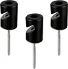 3er PACK I Porzellan Retro Kabelhalter Hook I schwarz Produktbild-Vorschau 2