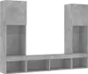 vidaXL 5-tlg. Wohnwand mit LED-Beleuchtung Betongrau Produktbild-Vorschau 3