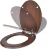 vidaXL Siège de toilette MDF Couvercle avec abaissement Voir les images du produit 8