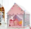 Kinderzelt Haus mit LED-Lichterkette, rosa, für Produktbild-Vorschau 3