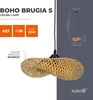 BRUGIA S malá závěsná stropní lampa boho styl E27 bambusová Náhled obrázku produktu 11