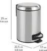 WENKO poubelle à pédale 3 LEMAN inox déchets cosmétiques Voir les images du produit 4