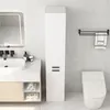 A clean and modern bathroom setup with a sink, cabinet, tall storage unit, and toilet. Náhled obrázku produktu