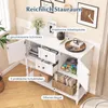 COSTWAY Vintage console tafel met 2 lades en 2 kastjes, Productafbeelding-voorbeeld 4