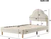 Łóżko tapicerowane 90x200cm z zagłówkiem w kształcie Podgląd zdjęcia produktu 4