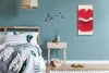 Dekor Leinwand Uhr Wandbilder 30x60 Foto Lippenstift Kuss Produktbild-Vorschau 4