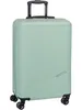 A mint green suitcase with a retractable handle and four wheels, shown against a white background. Náhľad obrázku produktu