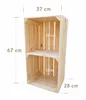 Holzkiste 67x37x28 cm mit Zwischenbrett 2er Set - Weinkiste Produktbild-Vorschau 5