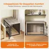 Two dog crates shown in different room settings, highlighting their dual-door feature and placement flexibility. Produktbild-Vorschau