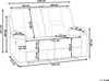 BELIANI Sofa Braun Kunstleder 2-Sitzer Relaxfunktion Retro Produktbild-Vorschau 3