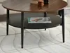 Table basse ronde TODOR - noyer / noir Voir les images du produit 2