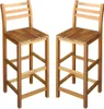 Two wooden bar stools are shown against a white background. Náhľad obrázku produktu