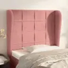 Kopfteil mit Ohren Rosa 103x23x118/128 cm Samt Produktbild-Vorschau 2
