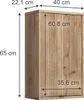 Meuble de salle de bain Vicco Eliza Chêne Viking 40x65cm Voir les images du produit 7