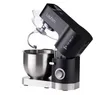 A black and silver stand mixer with a stainless steel bowl is shown against a white background. Anteprima dell’immagine prodotto