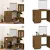 vidaXL Schminktisch Honigbraun 95x50x134 cm Massivholz Produktbild-Vorschau 1