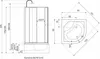 Technical drawings and dimensions of a shower cabin. Náhled obrázku produktu