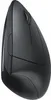 A black ergonomic vertical mouse is shown from a side-top angle against a white background. Produktbild-Vorschau