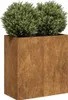 vidaXL Bac à plantes rouillé 80x40x80 cm Acier résistant Voir les images du produit 2